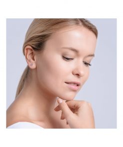 Alternative view of ORION øreringe i rhodineret sølv og zirkonia sten