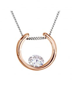 GLAMOROUS halskæde i kirurgisk stål og tjekkisk krystal