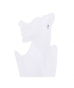 Alternative view of LIVETS TRÆ øreringe i rhodineret sølv med tjekkisk krystal