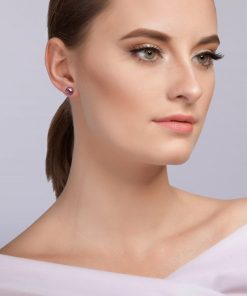 Alternative view of CARLYN øreringe i kirurgisk stål og tjekkisk krystal (Emerald grøn)