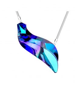 Delphinus halskæde i kirurgisk stål med vedhæng i tjekkisk krystal