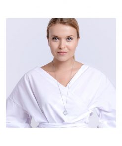 Alternative view of SINGULARIS halskæde i rhodineret sølv med tjekkisk krystal