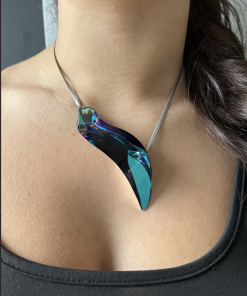 Alternative view of DELPHINUS halskæde i kirurgisk stål og tjekkisk krystal