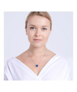 Alternative view of GEMINI HALO halskæde i kirurgisk stål og tjekkisk krystal