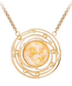 Mays halskæde i forgyldt kirurgisk stål, zirkonia og krystal