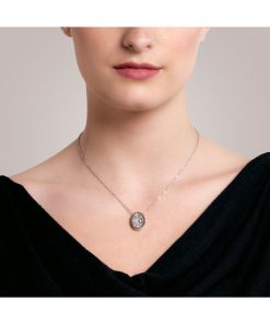 Alternative view of IDARED halskæde i kirurgisk stål og tjekkisk krystal