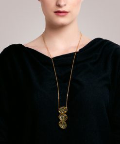 Alternative view of IDARED halskæde i kirurgisk stål og tjekkisk krystal, lang