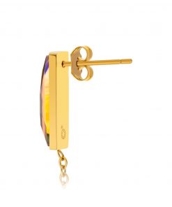 Alternative view of GONIA forgyldte øreringe med tjekkisk Preciosa krystal