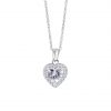 Velvet Heart sølvhalskæde med vedhæng i sølv med krystalklar zirkonia sten