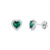Velvet Heart slv øreringe med grøn zirkonia sten