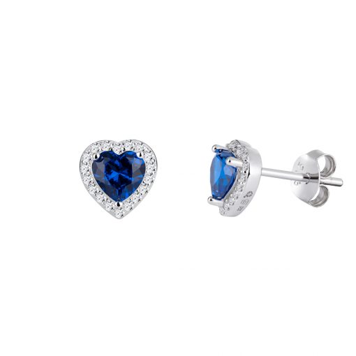 Velvet Heart slv øreringe med blå zirkonia sten