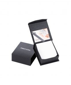 Smykkeæske med kvalitetscertifikat kirurgisk stål